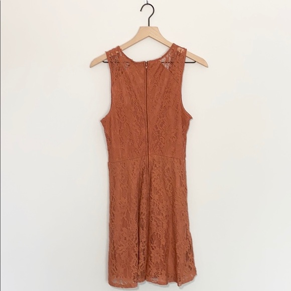 Trixxi Smooth Lace Fit and Flare Orange Dress Sz11 - Picture 3 of 6